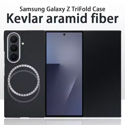 Aramid Magnetic Case For Samsung Galaxy Z TriFold Carbon Fiber Cover For Magsafe Case Shell Cover Mo