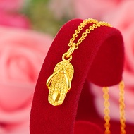 Vietnam small slipper pendant women's Necklace 916 Gold necklace 916 gold necklace