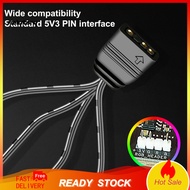 <richstore> COOLMOON Black ARGB Splitter Cable Wide Application