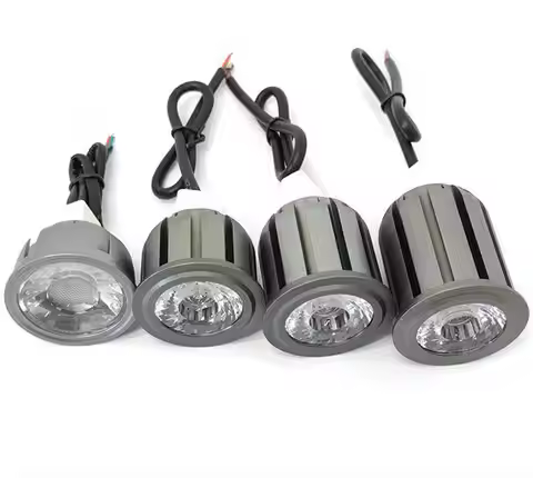 3W/6W/9W/12W RGB LED Spotlight; DC12-24V Input; With 4 Wire PWM Driver Inside; Size: D50mm