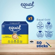 EQUAL GOLD 50 Sticks, Zero Calorie Sweetener