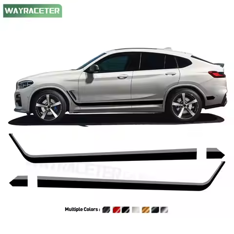 M Performance Decal Door Side Stripes Sticker For BMW X4 G02 M40i X4M Competition F98 2019 2020 2022
