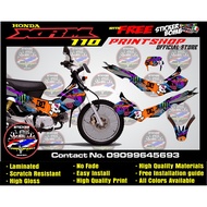 XRM 110 Honda carb full set sticker decals Durable and High Quality materials