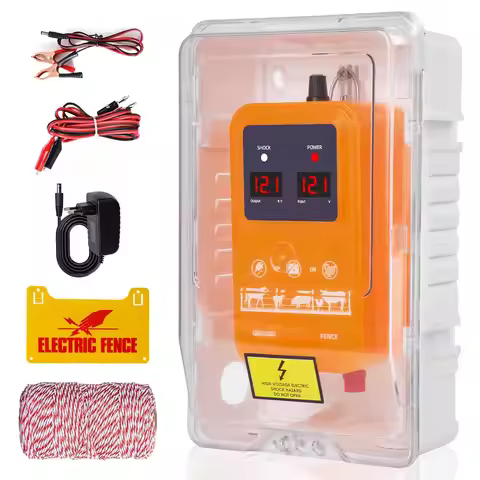15Km Electric Fence Energizer 2 Joules 7-13Kv Electric Fence Charger for Livestock for Wildlife Prev