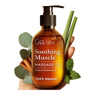 Gya Labs Soothing Massage Oil for Muscle & Joint Pain Relief - Crafted with Eucalyptus, Peppermint, 