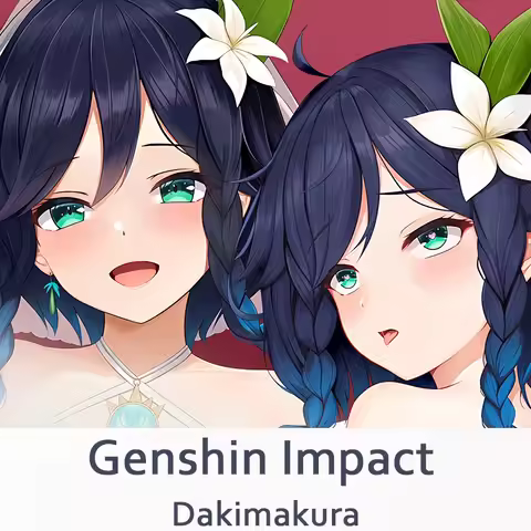 Genshin Impact Venti Shenhe Lumine Dakimakura 2WAY Hing Body Case Anime Otaku Pillow Cushion Cover X