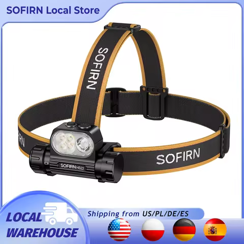 SOFIRN Headlamp HS22 2500lm 18650 4000mAh Flashlight 2700-6000K Stepless SFT25R LED Color Temperatur