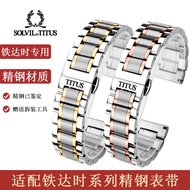 Watch strap replacement Titus Strap Steel Band Forever Series Men's and Women's Solid Stainless Steel Watch Bracelet 16 20