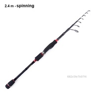 1.98m/2.1m/2.4m/2.7m การตกปลาล่อตกปลาก้านการหมุนประเภทการหล่อแบบต่อต้านรอยขีดข่วนคาร์บอน rodaccessor