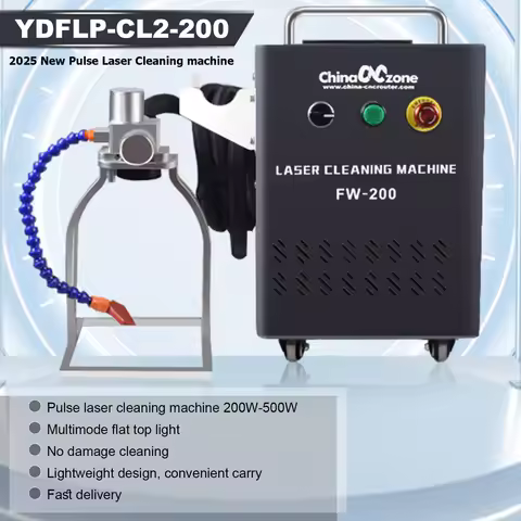 200W JPT Pulsed Laser Cleaning Machine For Remove Rust Oil Paint Metal Wood Laser Cleaner Flat Top B