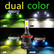 1 set Lampu Kabut LED Dua Warna 6000K Untuk Nissan Almera 2011-2018