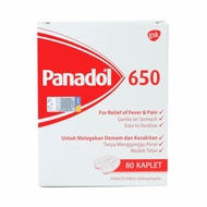 Panadol Fever & Pain Relief 650MG 80's