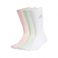 adidas Casual Socks C SPW CRW White Green Pink Mid-Tube Stockings 3 Pairs [ACS] IZ0161