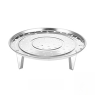 Food Grade 304 Extra Thick Stainless Steel Steamer Pan Kitchen Steaming Rack Tray High Footed Steame