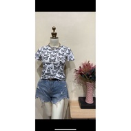 KR84-003 BERSHKA BUTTERFLY T-SHIRT
