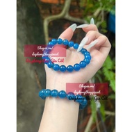 Blue Apatite Bracelets and Bangles Size 8-9mm Svip Inspected Goods