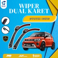 Dual Blade Car Wiper SUZUKI Ignis 2-Layer Rubber Model 1 SET RightKiri W201