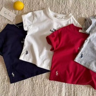 Children Letter T-Shirt Short-Sleeved Men 2025 Children's Clothing Solid Color Half-Sleeved T Trendy