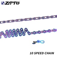 ZTTO 10s MTB Road Bike Chain 10 speed Rainbow Chain 10speed Bicycle Durable Chains Master link Rainb