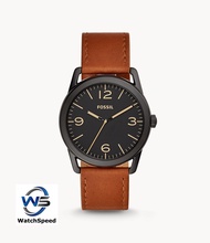 Fossil BQ2305 Three-Hand Brown Leather Black Dial  Men's Watch