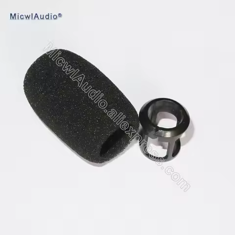 5 X Black Sponge Snap-fit Form Windscreens For Shure MX418D/C MX412D/C WB98H/C BETA98H/C Instrument 