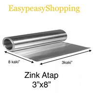 3' × 8' Galvanized Zinc Plain Sheet 35# - Zink Atap/Zink Besi( READY STOCK)