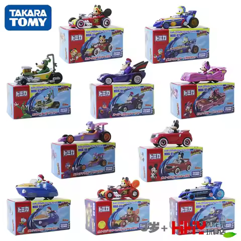 Tomica Cars Toys For Boys Holiday Gifts TOMY Domeka Alloy Car Model MRR Highway Racing Minnie Donald
