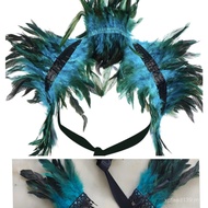 Feather 7341 Shawl Halloween Set [Cloak Dress Up Feather Cloak] Feather PITX