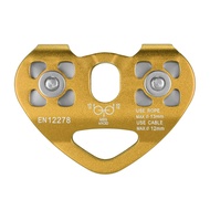 Lixada Zip Line Pulley 30KN Tandem ความเร็วสองลูกรอกสำหรับ 1/4 5/16 3/8 1/2 สายเคเบิลสนามหลังบ้าน Zi