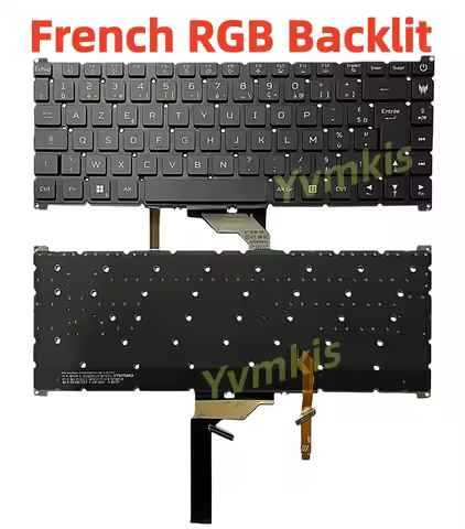 TP314-51S Keyboard For Acer PT516-51s,PT516-52s,N20C9,PT314-51s,PT316-51s N22Q9 French Layout RGB Ba