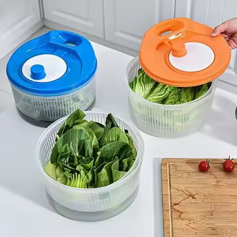 Salad Spinner Vegetable Lettuce Greens Dryer Washer Crisper Vegetable Centrifuge Salad Drying For Gr