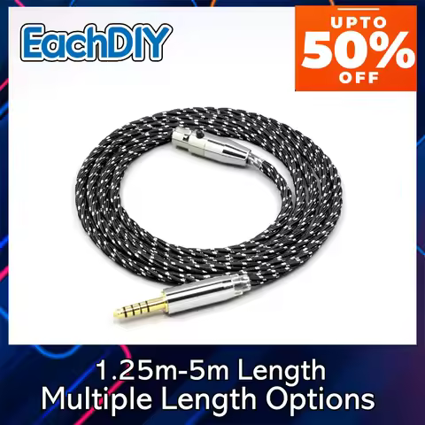 OCC Mixed OFC Twisting Nylon Earphone Cable For AKG K371BT Beyerdynamic DT177x GO Pioneer HDJ-X10 Se