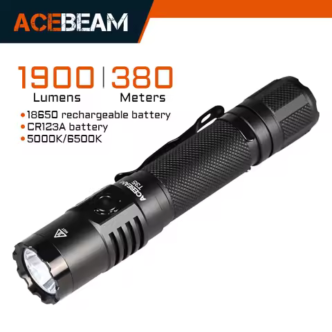 ACEBEAM T35 Compact Tactical EDC Flashlight Long Range 380 Meters 1900 High Lumens Flashlights For E