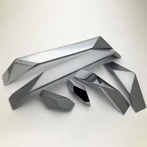 Newly Designed Zinc Hole To Hole 32mm To 192mm Geometric Line Alloy Cabinet Handle Black Silver Anti