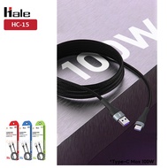 Hale สายชาร์จเร็ว1เมตร Micro Lightning Type-C Max 100W ชาร์จเร็ว3A โอนถ่ายข้อมูลได้  iPhone  Android Type-C 100W Fast Charge Data Cable USB-A HC-15