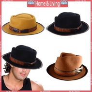 ci Wool Fedora Boater Hat with  Short Brim Hat for Women Photo Props Western Fedora for Women Unisex