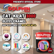 Dolphin Paint (1 Liter ) Cat-Kilat 3000 Gloss Enamel High Gloss Finish For Wood &amp; Metal Oil Paint Cat Kilat Cat Minyak