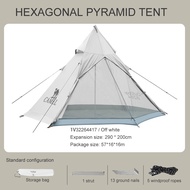 CAMELCROWN Outdoor Exquisite Camping Pentagonal Pyramid Tent Rain-Proof Picnic Camping Silver-Coated Sunscreen Indian Tent