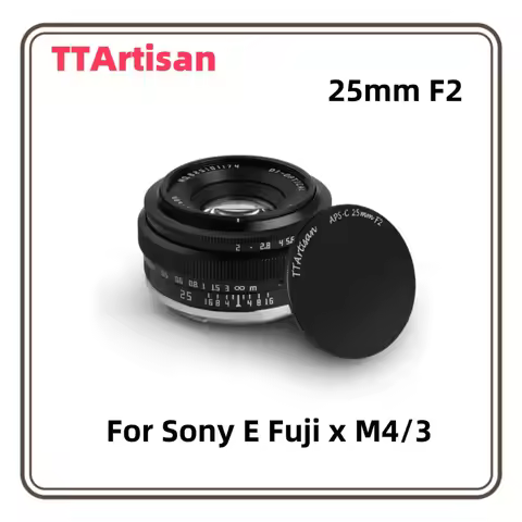 TTArtisan 25mm F2 APS-C Manual Focus Lens for Sony E a6000 a6400 Fuji XT30 XT4 XS10 Nikon Zfc Canon 