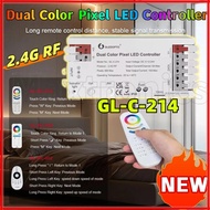 GLEDOPTO 2.4G RF LED Controller GL-C-214 7 Dynamic Modes 800Pixels GL-RC-006Z 6zone Remote For Dual 