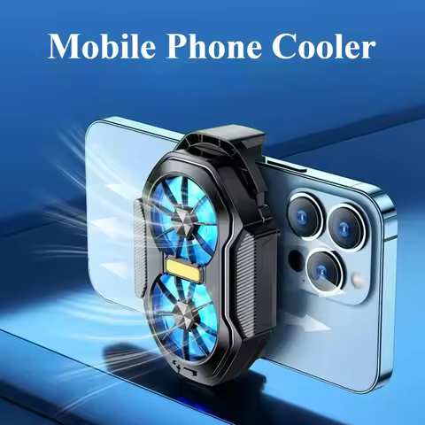 FS01 Phone Cooler 600mAh Dual Fan Rechargeable Radiator Game Cooling Back Clip Mute for Smartphones 