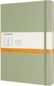 MOLESKINE - 經典硬皮記事本 XL型 橫間 綠色 Willow Green (19 x 25 CM)