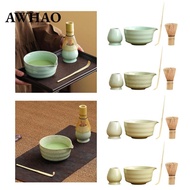 [AWHAO] 4PCS Matcha Bowl, Matcha Bamboo Blender, Matcha Tea Game, Japanese Tea Tea Spoon Matcha Uten