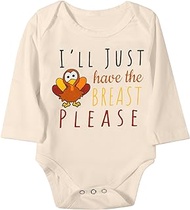 Thanksgiving Baby Romper Outfit T I'll Just Have The Breast Please Baby Bodysuit Turkey Graphic Infant Newborn Outfit