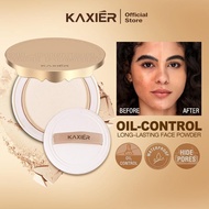 KAXIER Powder Two Way Cake Pressed Powder High Coverage Oil Control Acne Cover Matte
