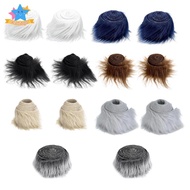 [Edstars] 2 Pieces Faux Fur Fabric Fuzzy Costume Toy DIY Supplies Shaggy Fur Artificial Fabric for G