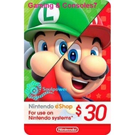Consoles○✔✿Nintendo Switch eShop Prepaid Card $10, 20, 25, 30, 35, 50 USD