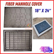 Fiber Manhole Cover 18" X 24" / Penutup Longkang