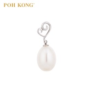 POH KONG 375/9K White Gold Heart Pearl Pendant