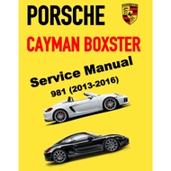 PORSCHE CAYMAN / BOXSTER 981 (2013-2016) SERVICE WORKSHOP MANUAL + PARTS CATALOGUE